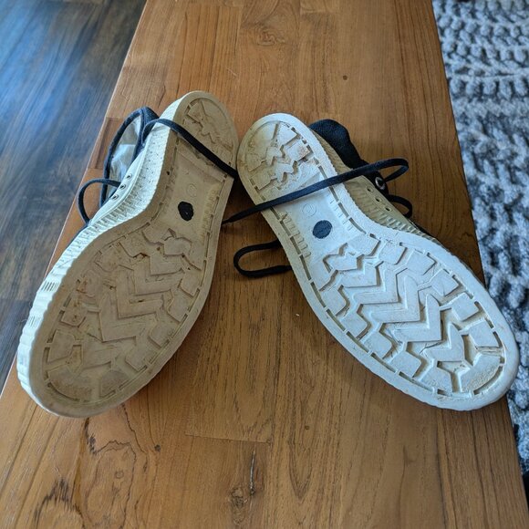 Spalwart Special Mid high-top men's sneakers black linen Made in Europe sz. 43 - Picture 3 of 5